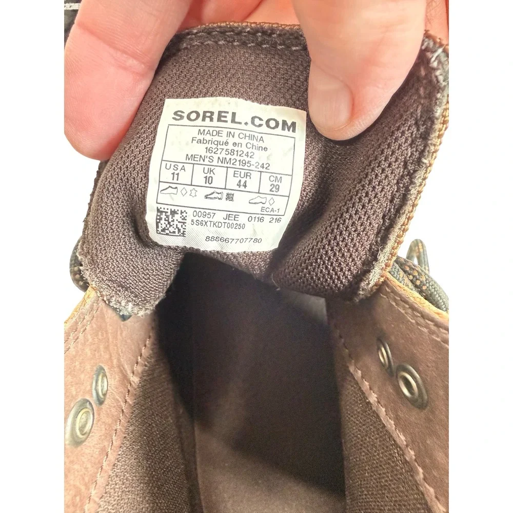 Sorel Ankeny Mid Hiker Ripstop Waterproof Boots Men's 11 Brown NM2195-242
